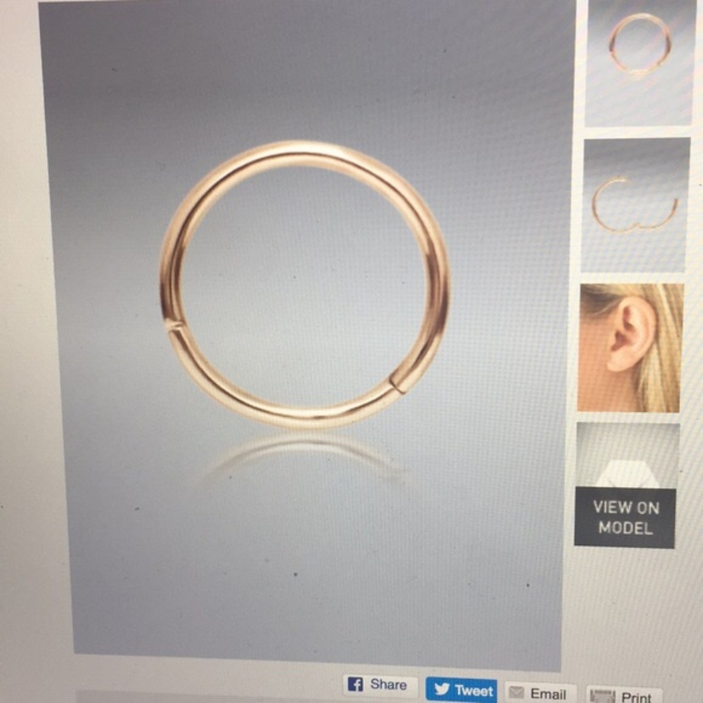 3/8’’ Plan Ring in Rose Gold